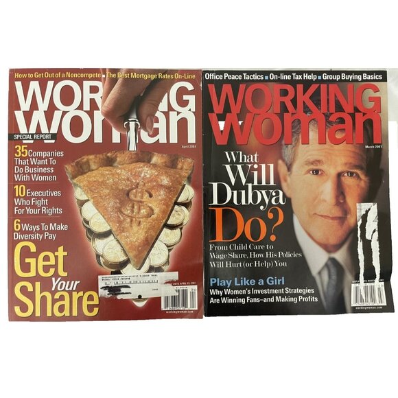 Working Woman Lot of 2 Magazines April March 2001 - Picture 1 of 4